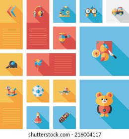 kid toys flat app ui background,eps10