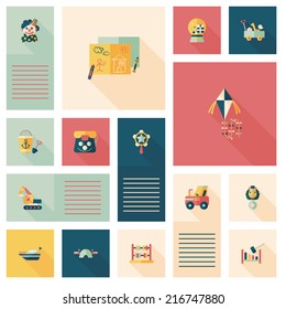 kid toys flat app ui background,eps10