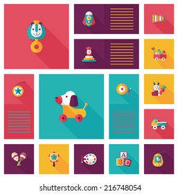 kid toys flat app ui background,eps10