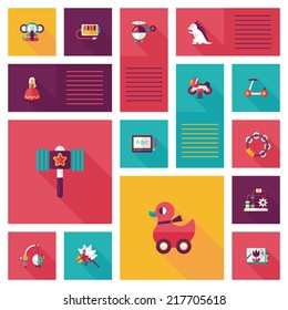 kid toys flat app ui background,eps10