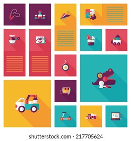 kid toys flat app ui background,eps10