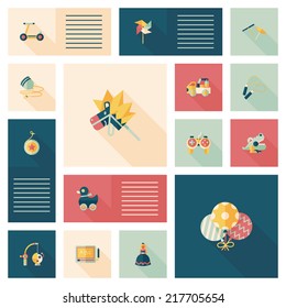 kid toys flat app ui background,eps10