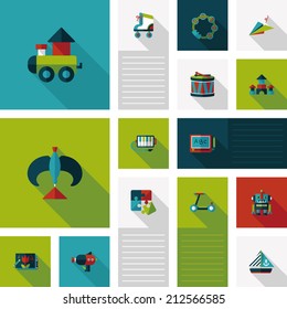 kid toys flat ui background,eps10