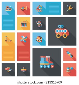 kid toys flat ui background,eps10