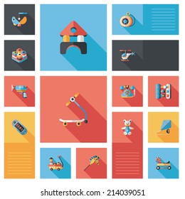 kid toys flat ui background,eps10