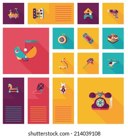 kid toys flat ui background,eps10
