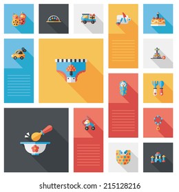 kid toys flat ui background,eps10