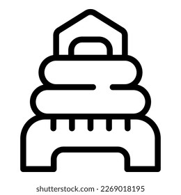 Kid toys icon outline vector. Children learn. Kids toddler