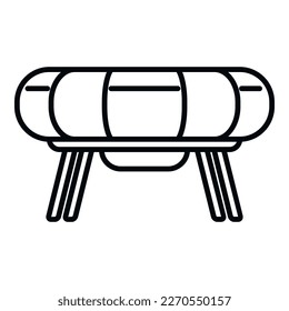 Kid trampoline icon outline vector. Water park. Waterpark pool