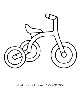Kid tricycle icon. Outline kid tricycle vector icon for web design isolated on white background
