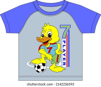 kid t-shirt design for printing.trendy t shirt vecktor artwork design illustration for kids