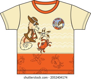 kid t-shirt design set for printing