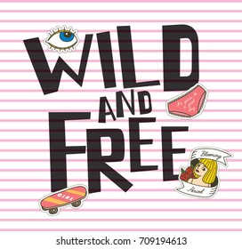 kid t-shirt printing design with patch emblem
