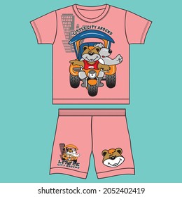 kid t-shirt set design for printing