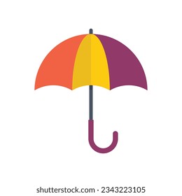 Kid umbrella icon flat vector. Autumn rain. Rainy activity isolated