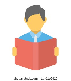 A kid in a uniform reading a book representing student 