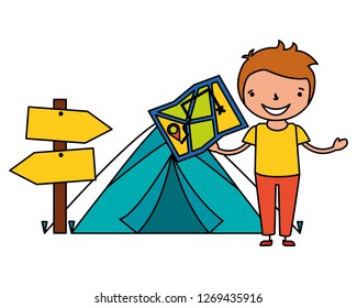 kid vacation camping