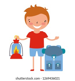 kid vacation camping