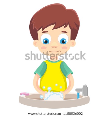 kid washing hands 