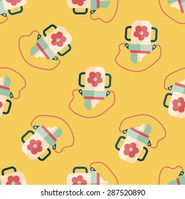 kid water bottle flat icon,EPS 10 seamless pattern background