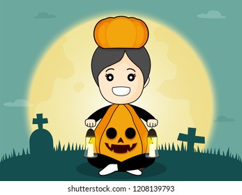 Kid Wearing Monsters Costumes
