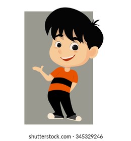 kid welcome .vector illustration.