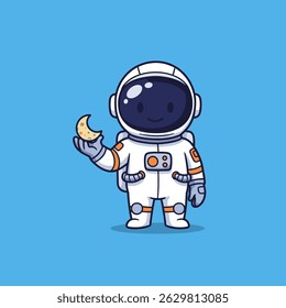 Kid in a white space suit holding a magical meteorite.