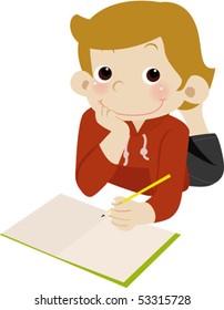 kid writing