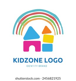 zona infantil o diseño de logotipo de kindergarten para la marca y la identidad