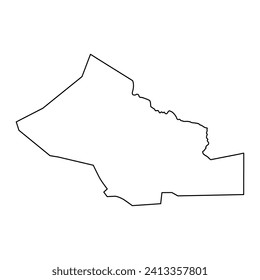 Kidal region map, administrative division of Mali. Vector illustration.