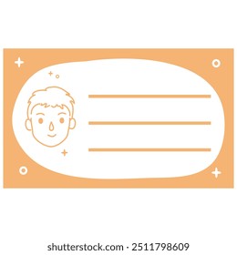 Kidcore Notebook Name Label illustration