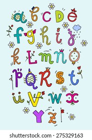kiddie fun colorful alphabet