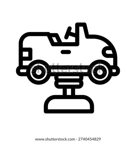 kiddie ride line icon illustration vector graphic. Simple element illustration vector graphic, suitable for app, websites, and presentations isolated on white background