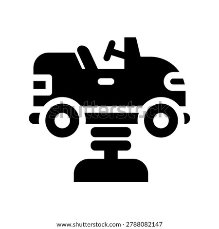 kiddie ride solid icon illustration vector graphic. Simple element illustration vector graphic, suitable for app, websites, and presentations isolated on white background