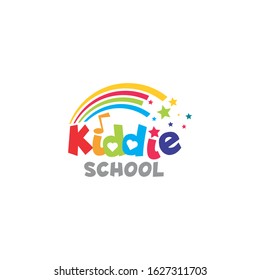 Kiddie school elementary colour full vector logo design