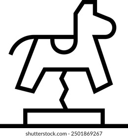kiddle ride icon. Thin linear style design isolated on white background