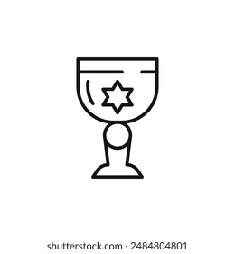 Kiddush cup icon. Simple Kiddush cup icon for social media, app, and web design. Vector illustration