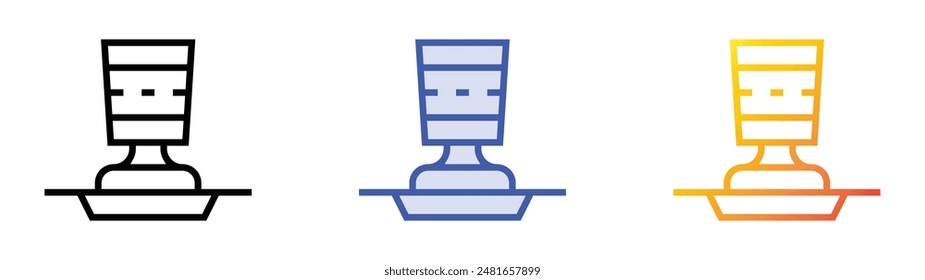 kiddush icon. Linear, Blue Fill and Gradient Style Design Isolated On White Background