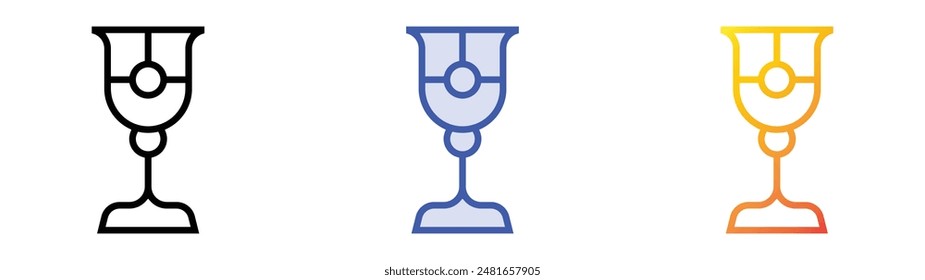 kiddush icon. Linear, Blue Fill and Gradient Style Design Isolated On White Background