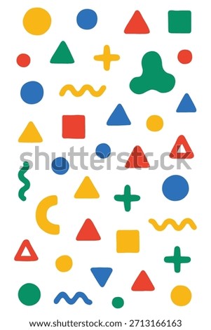 kiddy style abstract shapes background
