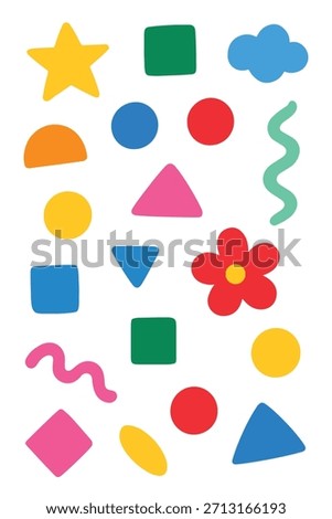 kiddy style abstract shapes pattern