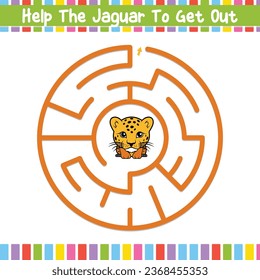 Hoja de trabajo de diversiones educativas para el Maze Challenge circular amigable con niños