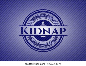 Kidnap emblem with denim texture