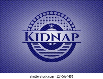 Kidnap emblem with jean background