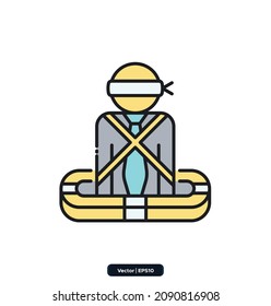 Kidnap and Ransom Insurance icon. Insurance Related Vector Icons. Contains such Icons as Car Protection, Health Insurance, Contract, life and property, and more. EPS10