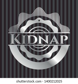 Kidnap silver emblem. Vector Illustration. Mosaic.