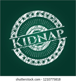 Kidnap written on a blackboard