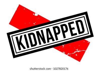 Kidnapped typographic stamp. Typographic sign, badge or logo