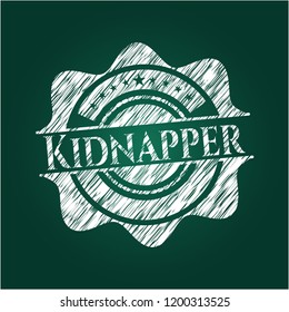 Kidnapper on chalkboard