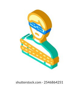 crime de sequestro ícone isométrico vetor. sinal de crime de sequestro. ilustração de símbolo isolado